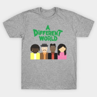 Mens Womens A Different World text green T-Shirt